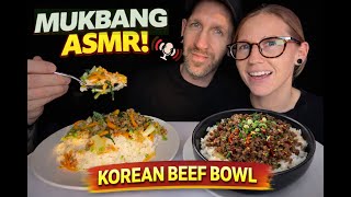 KOREAN BEEF BOWL | ASMR | MUKBANG| COUPLE EATING | RELAXING EATING SOUNDS screenshot 1