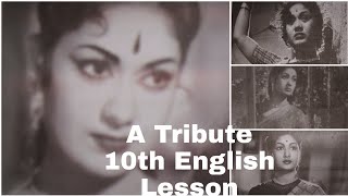 A Tribute|10th Class English lesson