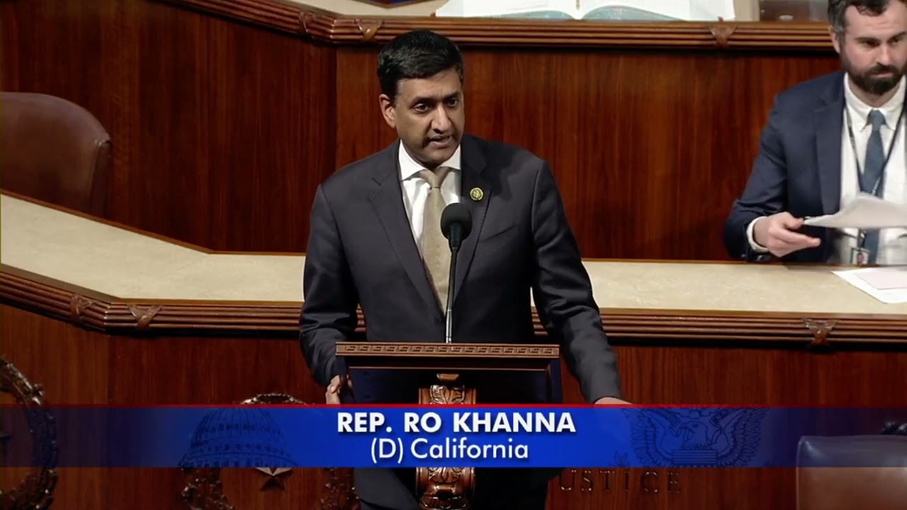 Ro Khanna delivers remarks on the House Floor ahead of introducing a new political reform plan