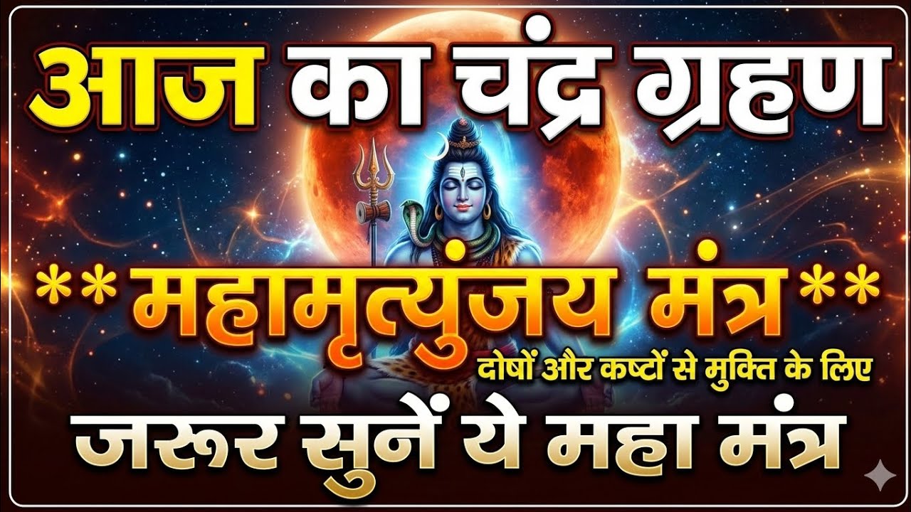 🔴 आज चंद्र ग्रहण पर जरूर सुनें ये शक्तिशाली मंत्र | Mahamrityunjay Mantra 108 Times