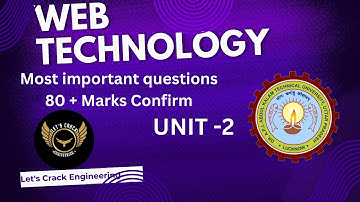 😀 80+ marks Web Technology Unit - 2 important Questions For AKTU Exams #aktu #video #youtubevideo