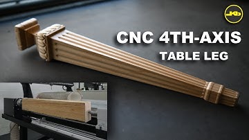 CNC 4th-Axis Rotary Intricate Table Leg Carving