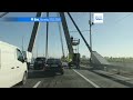 Rusia ataca Kiev otro puente en Kiev con drones a reacción provocando colas kilométricas de tráfico