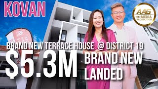 Singapore Landed Property Home Tour | Kovan Estate | Brand New 3.5 Storey Terrace House