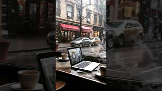 Rainy Day at Nyc Cozy Cafe #jazzlounge #rain #chill #music #lofi #relaxing #coffee