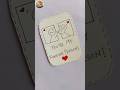 Cute Handmade Love Note for Someone Special 💌✨#shortsvideo#diy #love