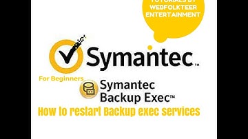 How to restart Symantec Backup Exec Services in the correct order