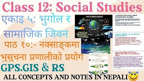 CLASS 12 SOCIAL॥एकाइ ५:- भुगोल॥GPS,GIS र RS विधी॥पाठ १०॥All Notes I  Nepali॥