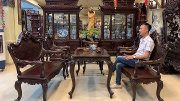 Bộ Ghế Louis Đẹp Nhất Lối Cổ Xưa - Sập Gụ Tủ Chè Cổ - Nội Thất Nhà Gỗ - Tủ Rượu - Trường Kỷ Gỗ Cổ