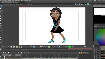 OpenToonz: Cut-Out Character - Geti Girl walk