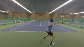 Tennis Practice Set 9.5 UTR vs 9+ UTR – Aggressive Baseliner vs Clay Grinder (4K)