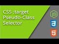 How to use the css target pseudo class