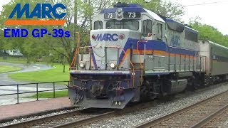 Antique Commuter Trains: MARC's EMD GP39H-2's