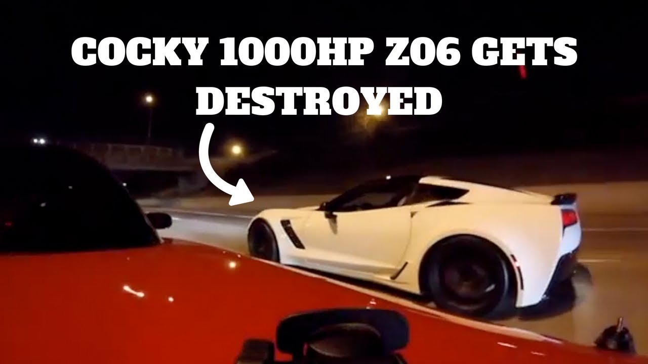 WE RACED A 1000HP CORVETTE Z06 & DESTROYED IT!! - YouTube