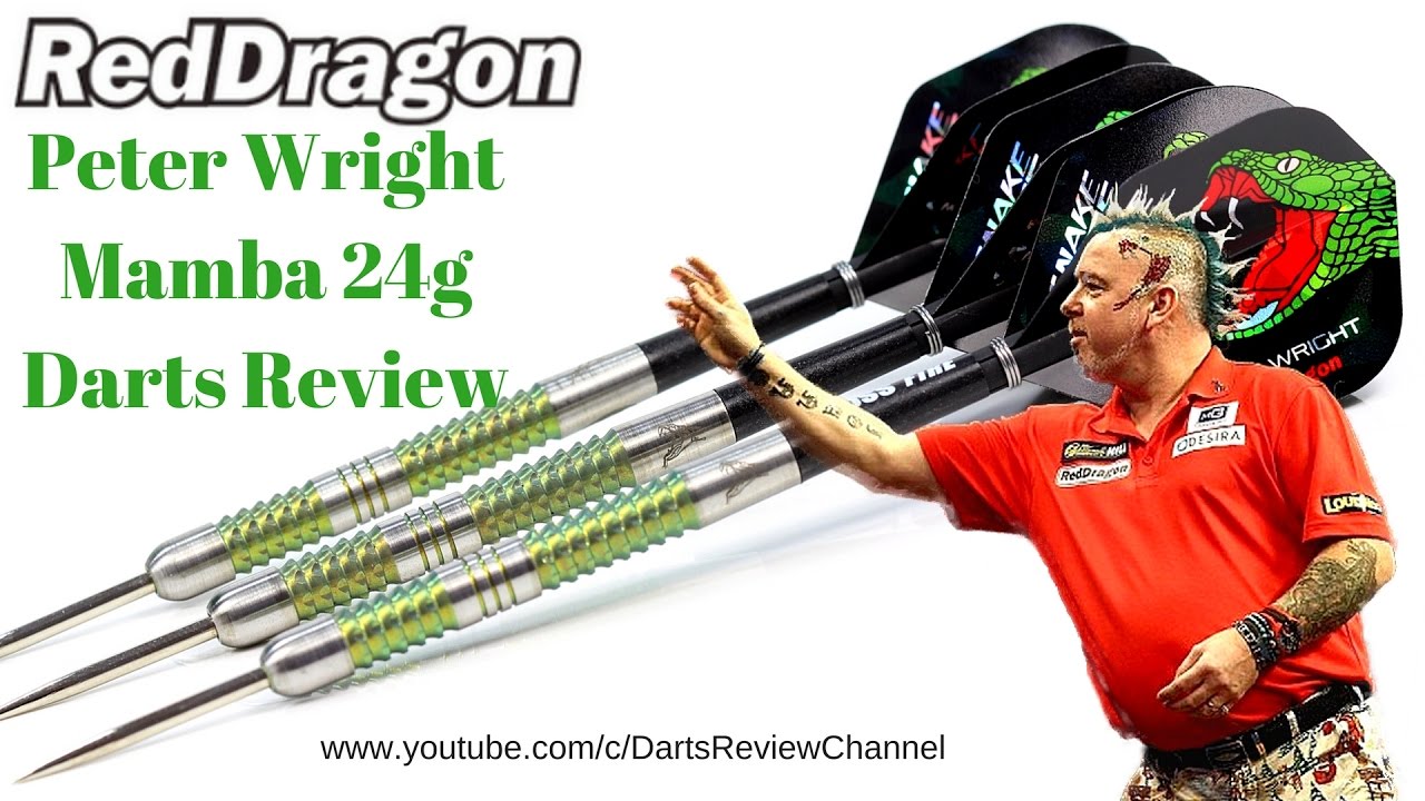 Red Dragon Peter Wright Snakebite Mamba 2-22g 90% Tungsten Steel Darts with Fl 