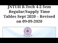 Jntu Hyderabad 4-2 time table released
