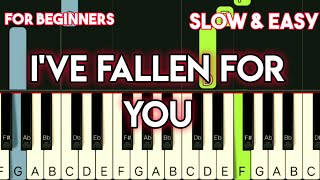 Video thumbnail of "JAMIE RIVERA - I'VE FALLEN FOR YOU | SLOW & EASY PIANO TUTORIAL"
