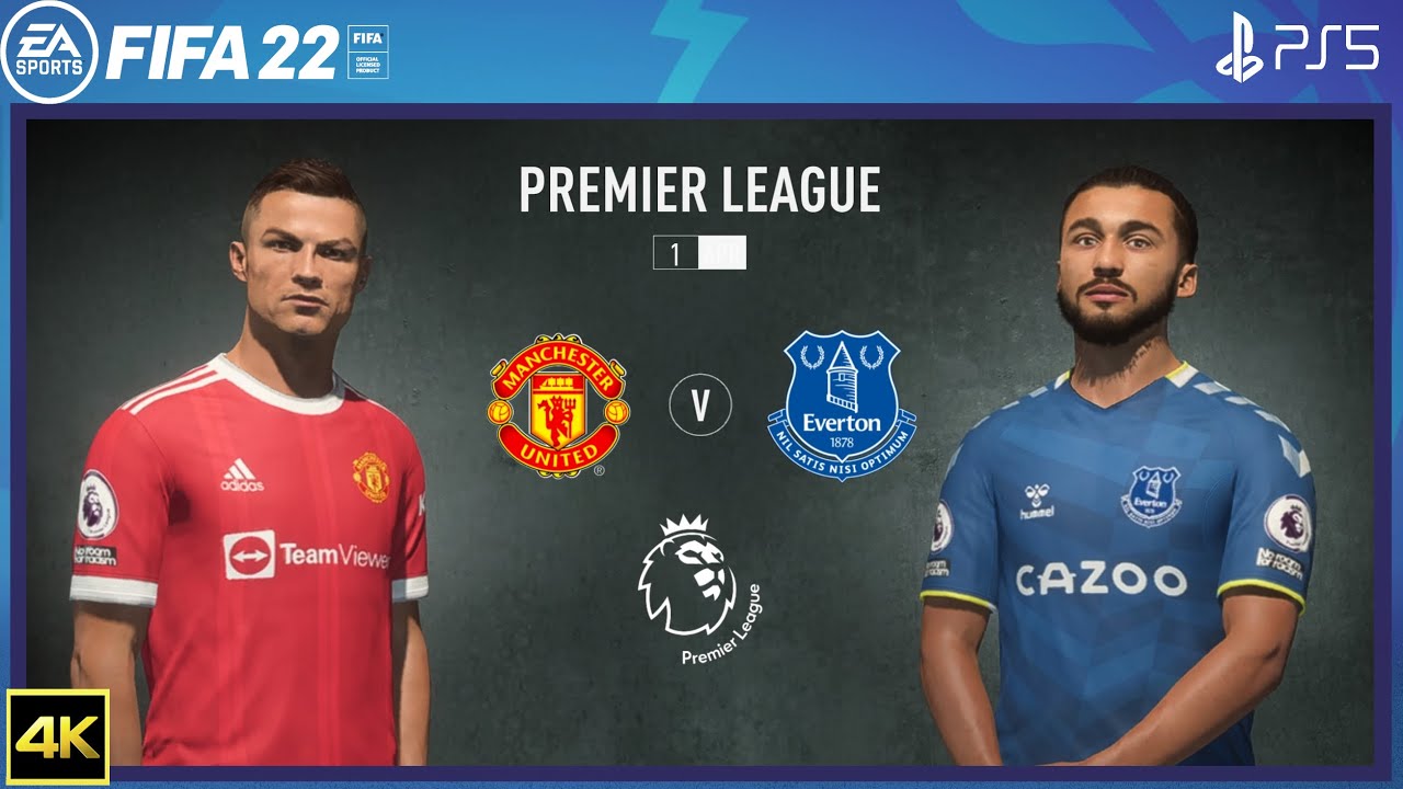FIFA 22 PS5 | Everton Vs Manchester United  | Premier League 2021/22 | 4K Gameplay