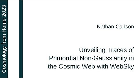 Nathan Carlson | Unveiling Traces of Primordial Non-Gaussianity in the Cosmic Web with WebSky