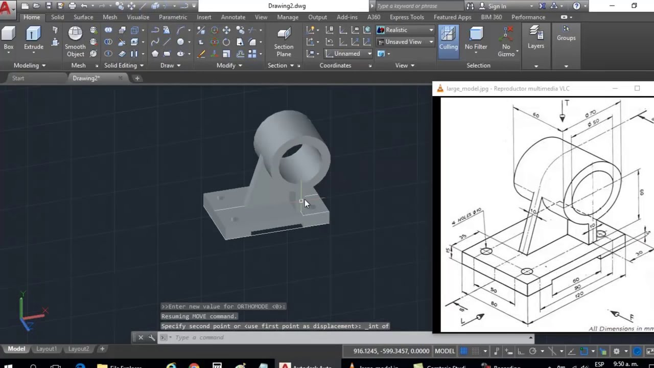 Dibujo 3D en AutoCAD para principiantes modelado de 