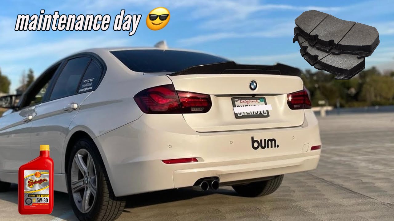 CHANGING THE BRAKE PADS AND OIL ON MY F30 ! bmw diy YouTube