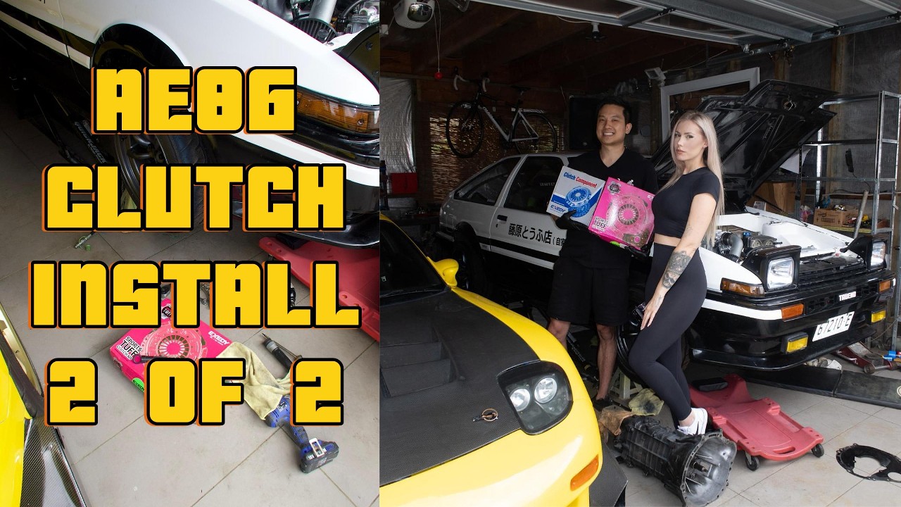 AE86 CLUTCH INSTALL 2/2 - WITH KARA - YouTube