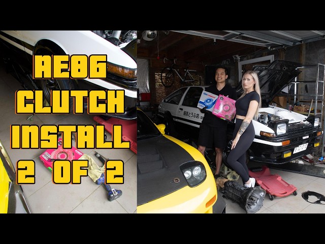 AE86 CLUTCH INSTALL 2/2 - WITH KARA - YouTube