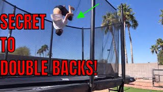 HOW TO DO A DOUBLE BACKFLIP ON A TRAMPOLINE EASY!