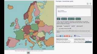 Sample of European countries geography quiz using Chrome browser (no audio) screenshot 5