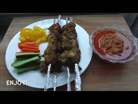 Chicken Satay ( In Oven) with Peanut Sauce