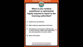 Commercial Drivers License Practice  canadiandrivingtest drivingtest drivingexam