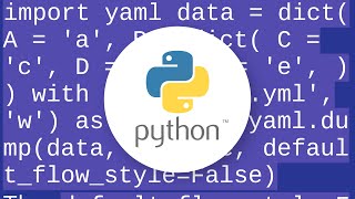 How can I write data in YAML format in a file