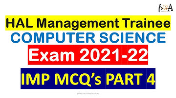 HAL MT CS Exam Solved MCQs | Computer Science - Practice Session 4 | PYQ