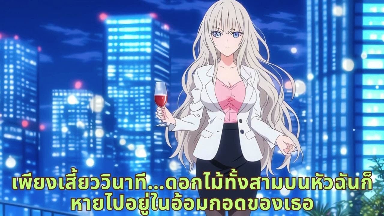 เพียงเสี้ยววินาที…ดอกไม้ทั้งสามบนหัวฉันก็หายไปอยู่ในอ้อมกอดของเธอ