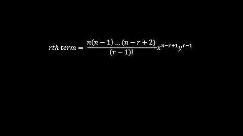 rth term of binomial expansion