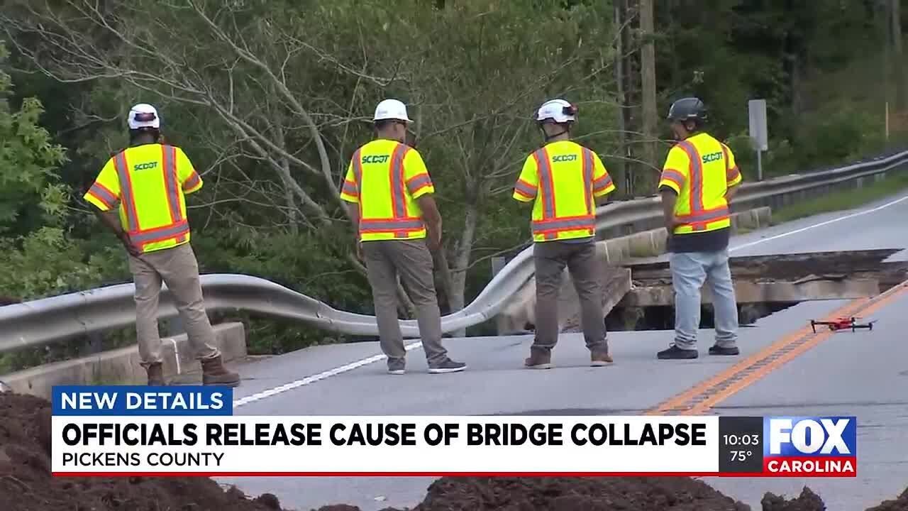 Officials release cause of Pickens Co. bridge collapse - YouTube
