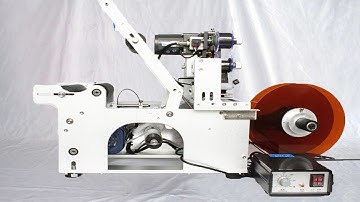 round bottles labeling sticker labels applicator semi automatic&automatic type demo 圓瓶貼標機自動以及半自動視頻