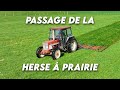 Passage de la herse  prairie  ih 633 