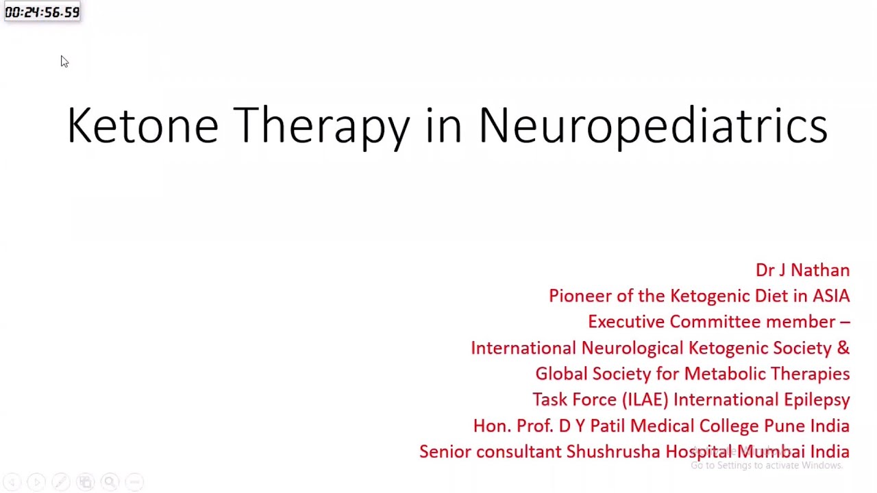 Ketone Therapy in Neuropediatrics Dr J Nathan  Pioneer of the Ketogenic Diet in ASIA