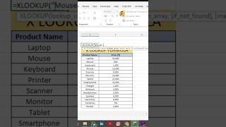 X lookup in excel #shorts #ytshorts #shortsfeed