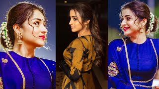 Trisha Krishnan Hot Beautiful Saree Photoshoot | Trisha Latest Fashion Shoot Looks Edit video screenshot 3