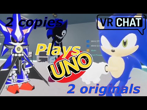 2 originals & 2 Copies plays Uno in VR Chat