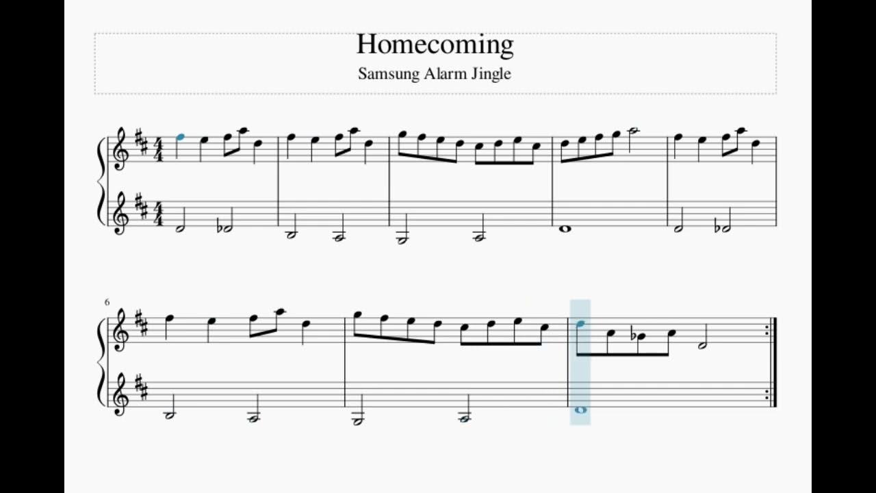 Samsung Alarm Jingle (Easy Piano) YouTube