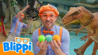 Blippi Meets a Dinosaur | Sink or Float | Educational Videos for Kids