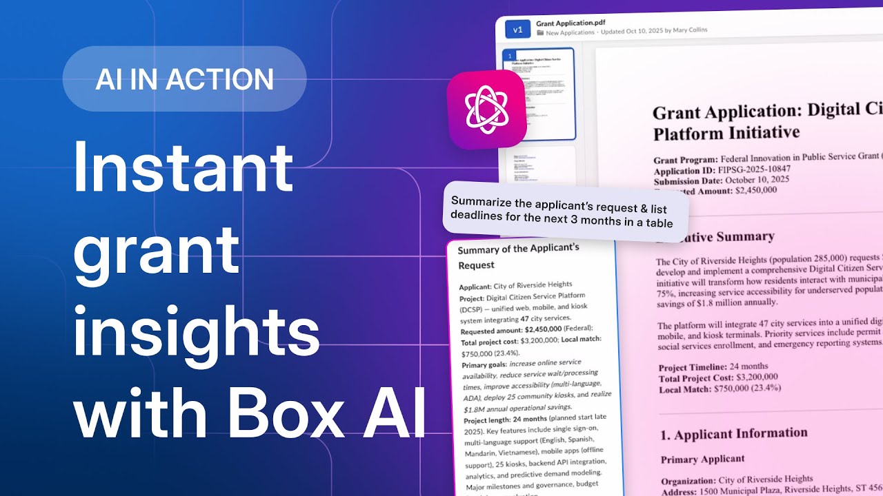 Box AI: Summarize complex grant applications in seconds