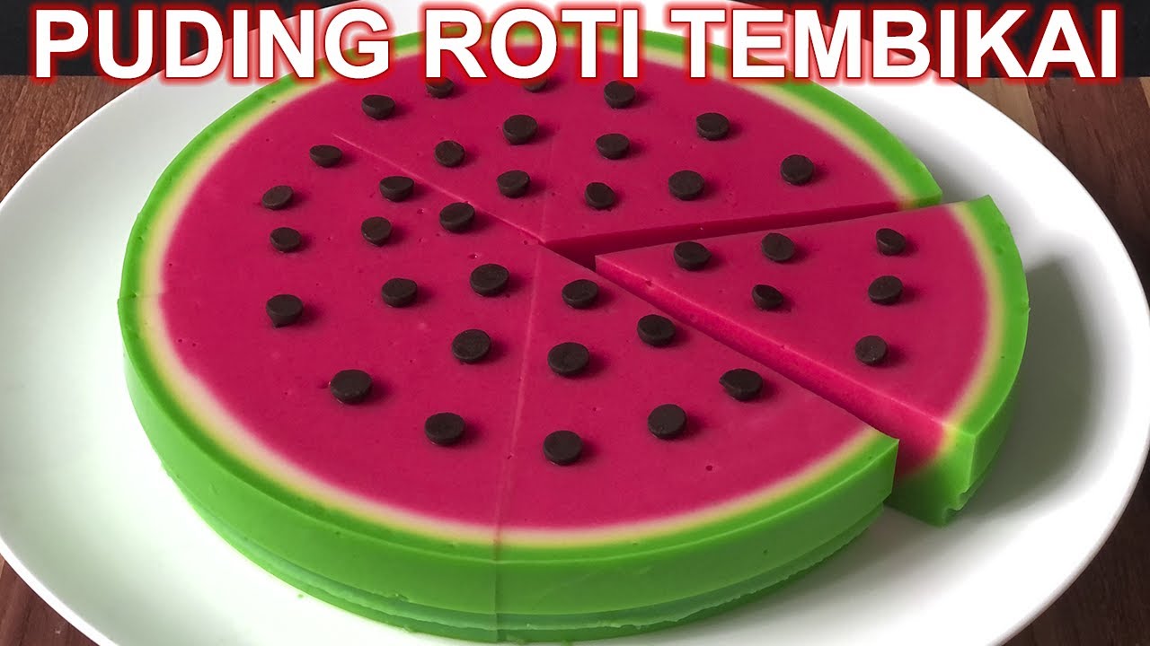 Roti tembikai puding Puding Buih