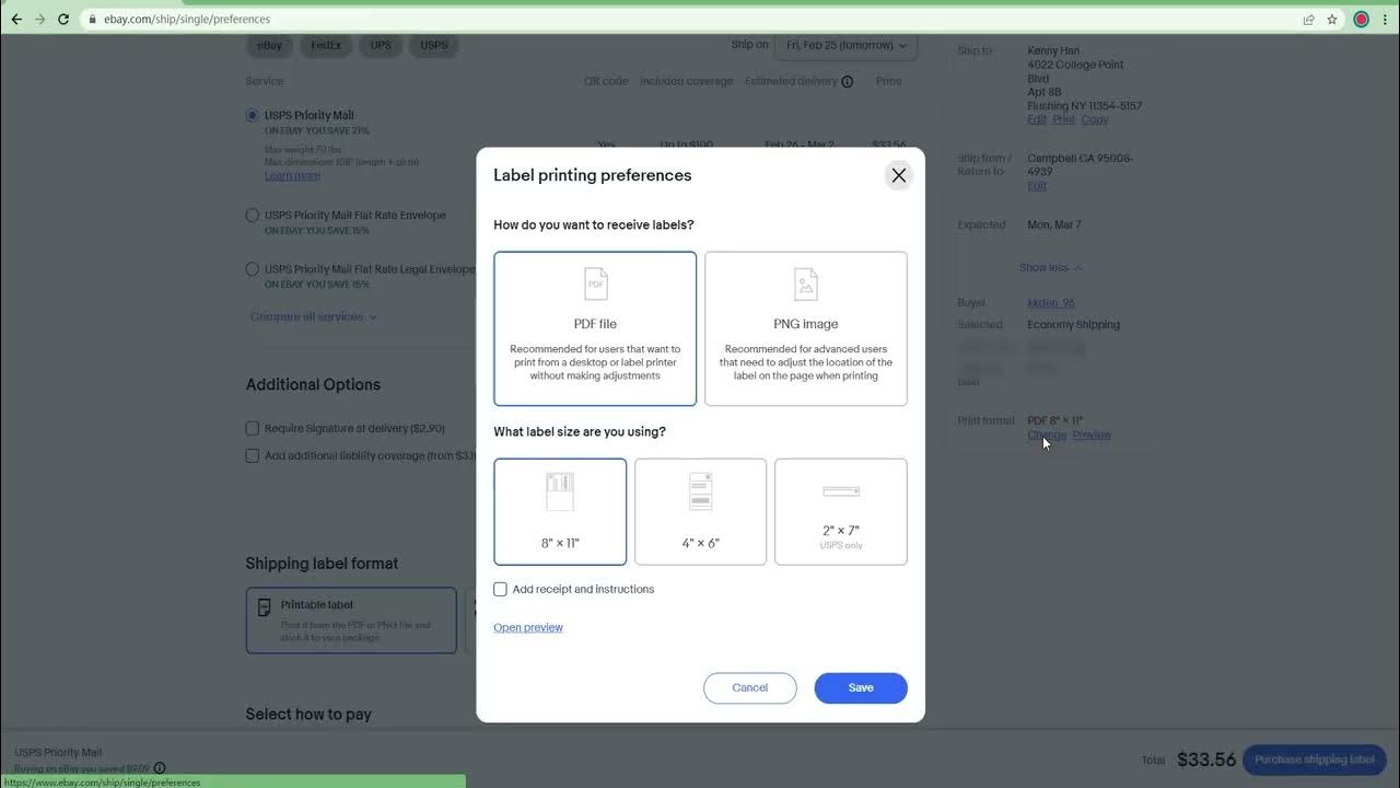 How to set up 4x6 inch printing shipping label for ebay ITPP130？ YouTube