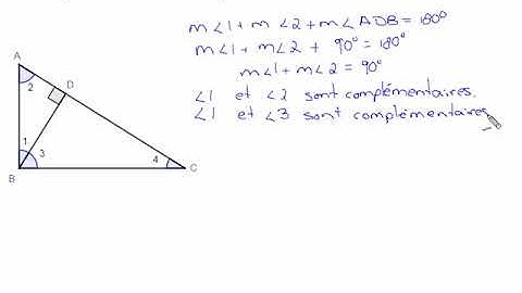 Triangles rectangles et angles complémentaires