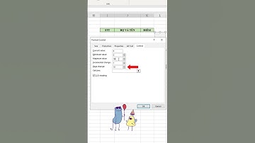 Cách làm thanh cuộn dữ liệu trong excel
