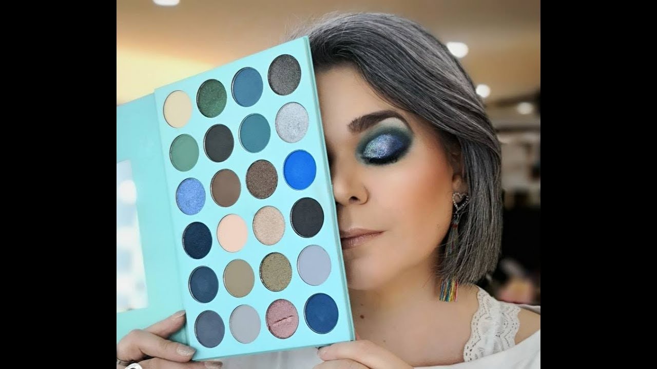 REVIEW & DEMO PALETA PALOMINO COLORINA Half Cut Crease Azul maquillaje de ojos